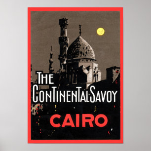 The Continential Savoy, Cairo Travel Poster