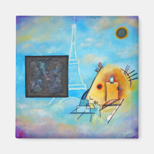 The conversation between Malevich and Kandinsky Magnet