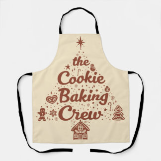 The Cookie Baking Crew Christmas Tree Design Apron