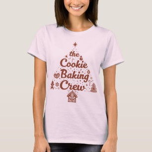 The Cookie Baking Crew Christmas Tree Design T-Shirt