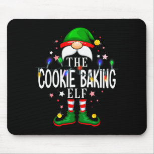 The Cookie Baking Elf Christmas Family Pajama Part Mouse Pad