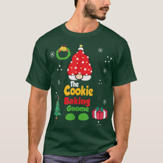 the cookie baking gnome funny christmas pyjamas fo T-Shirt
