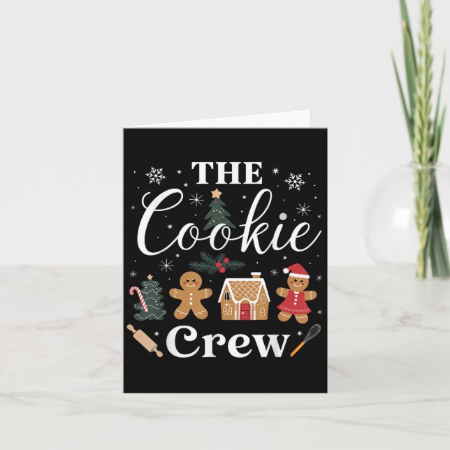 The Cookie Crew Christmas Baking Cookie Lover Kids Card (Front)
