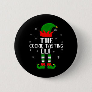 The Cookie Tasting Elf Christmas Party Matching Fa 6 Cm Round Badge