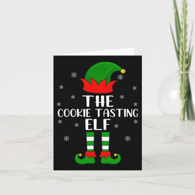 The Cookie Tasting Elf Christmas Party Matching Fa Card (Front)