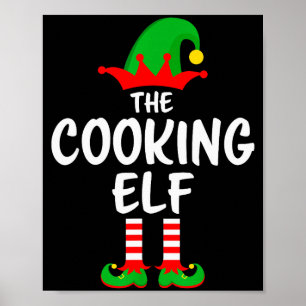 The Cooking Elf Matching Family Christmas Poster