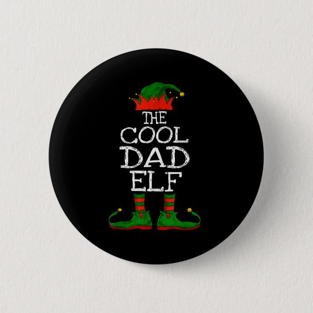 The Cool Dad Elf Family Matching Funny Christmas G 6 Cm Round Badge (Front)