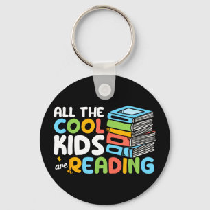 The cool kids are reading book reading teacher key ring