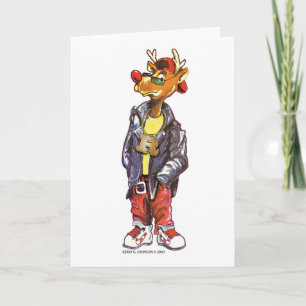 the cool reindeer holiday card