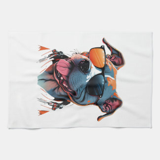 The coolest dog in the world tea towel