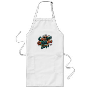 The Coolest Grandma Ever Cool Cartoon Graffiti Long Apron