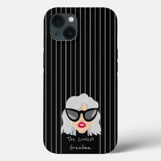 The Coolest Grandma with Glasses Custom Name iPhone 13 Case