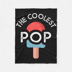 The Coolest Pop Funny Dad Shirt For Dad Fathers Da Fleece Blanket