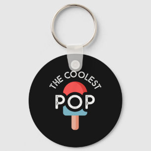 The Coolest Pop Funny Dad Shirt For Dad Fathers Da Key Ring