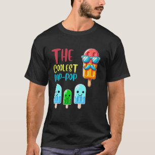 The Coolest Pop-Pop Colourful Ice Treat Three Kids T-Shirt