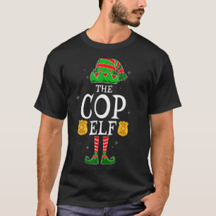 The Cop Elf Group Matching Family Christmas Police T-Shirt