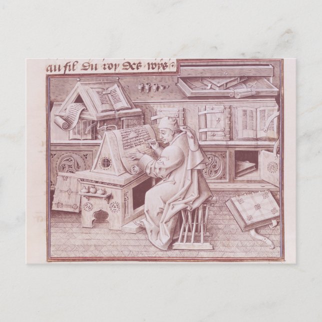 The copyist Jean Mielot Postcard (Front)