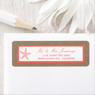 The Coral Starfish Burlap Beach Wedding Collection
