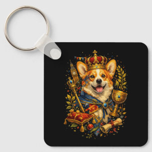 The Corgi King Key Ring