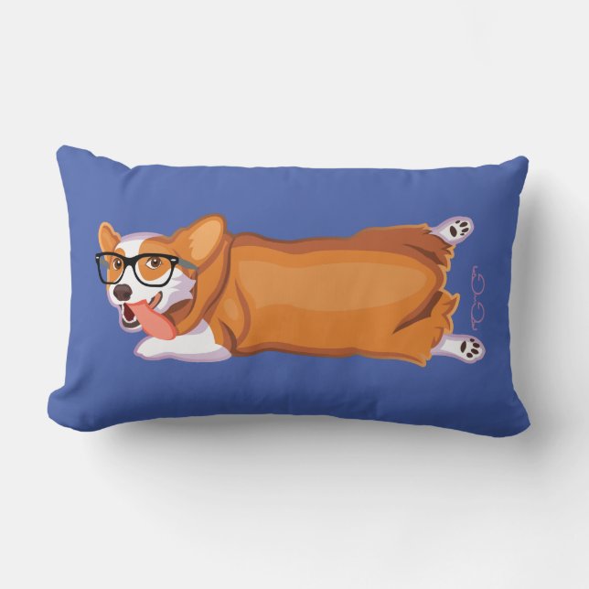 The Corgi Sploot Lumbar Cushion (Front)