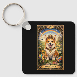 The Corgi Tarot Card Key Ring