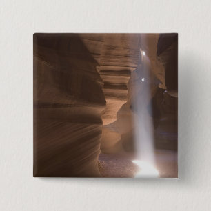 The Corkscrew in Upper Antelope Canyon, Navajo 15 Cm Square Badge