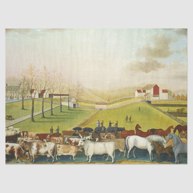 The Cornell Farm (Pennsylvania Landscape) Tissue Paper (Front)