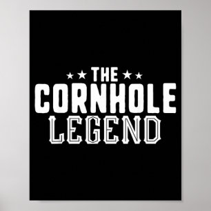 The Cornhole Legend Bean Bag Toss Tournament BBQ Poster