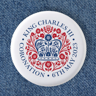 The Coronation Emblem of King Charles 2023 3 Cm Round Badge