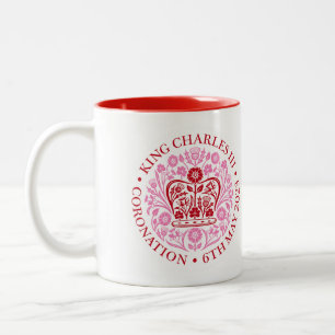 The Coronation Emblem of King Charles 2023 Two-Tone Coffee Mug