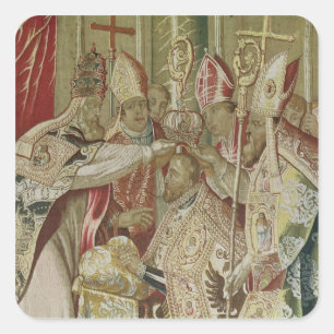 The Coronation of Charles V Square Sticker