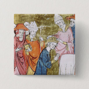 The Coronation of Emperor Charlemagne 15 Cm Square Badge