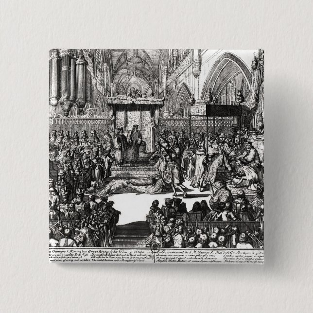 The Coronation of King George I 15 Cm Square Badge (Front)
