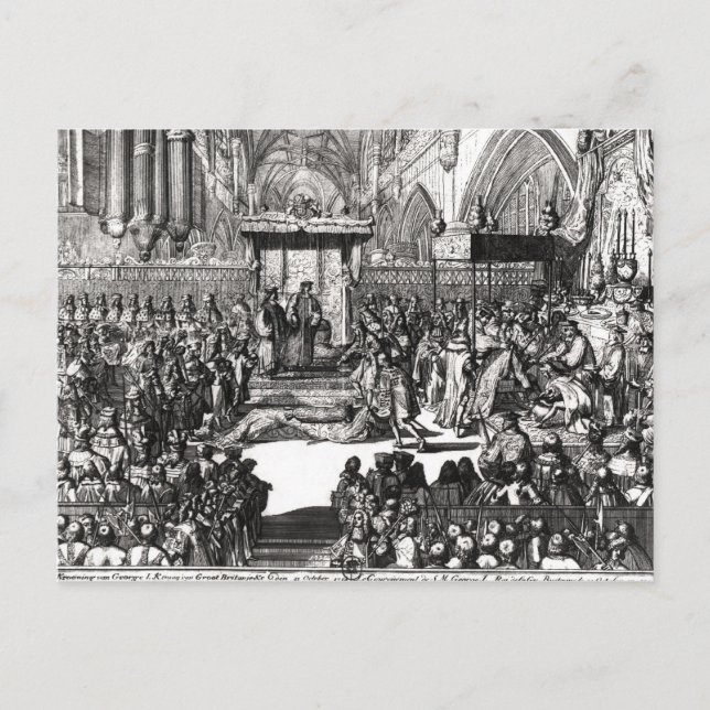 The Coronation of King George I Postcard (Front)