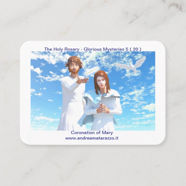 The Coronation of Mary Holy Place Card (Front)