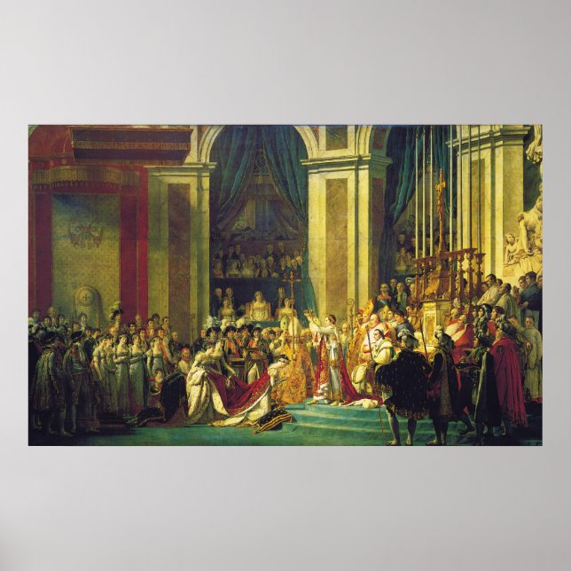 The Coronation of Napoleon by Jacques Louis David Poster (Front)
