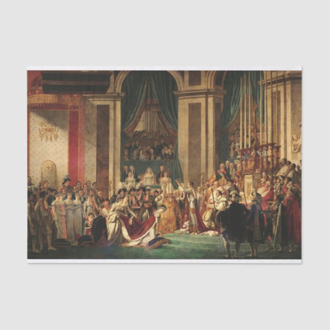 The Coronation of Napoleon by Jacques-Louis David Tissue Paper (Front)