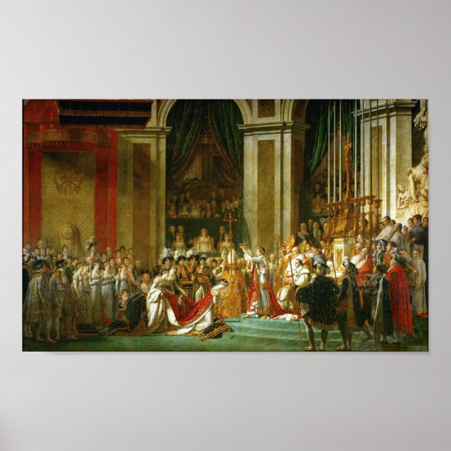 The Coronation of Napoleon, Jacques-Louis David Poster (Front)