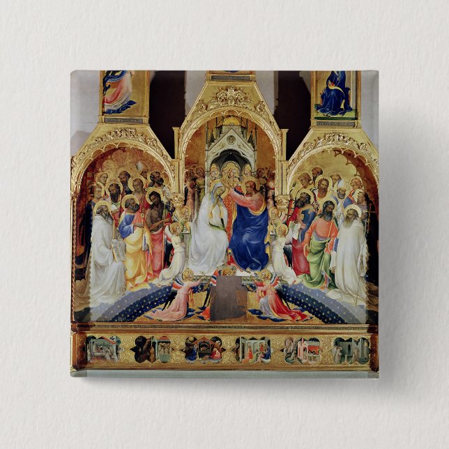 The Coronation of the Virgin 15 Cm Square Badge (Front)