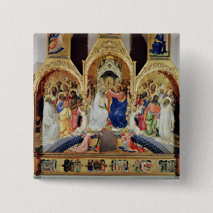 The Coronation of the Virgin 15 Cm Square Badge