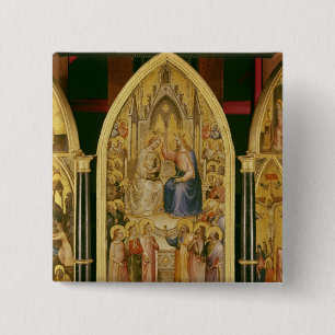 The Coronation of the Virgin, and Other Scenes 15 Cm Square Badge