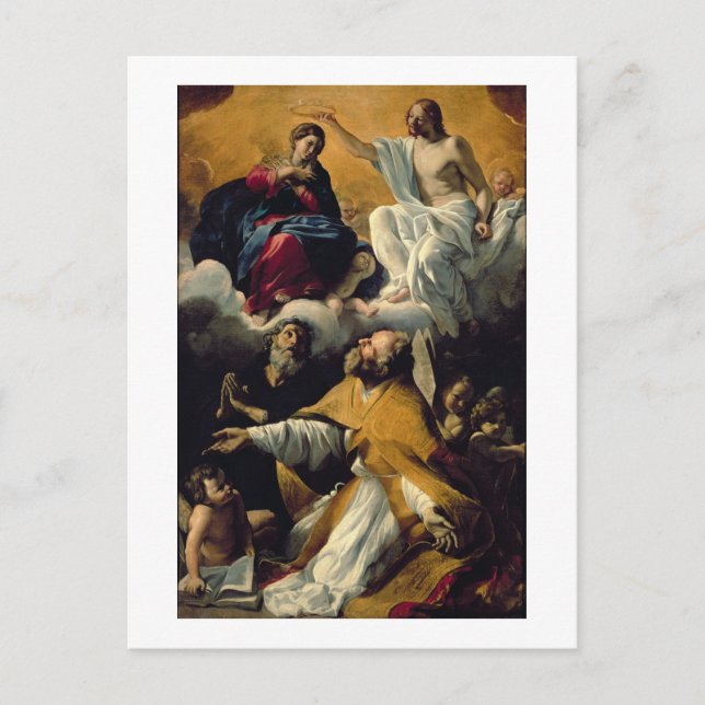 The Coronation of the Virgin with SS. William of A Postcard (Front)