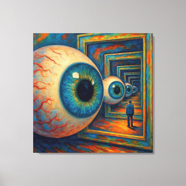 “The Corridor of Seeing” - A Surreal Portrait Canvas Print (Front)