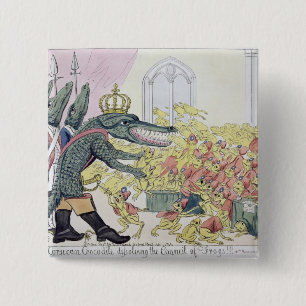 The Corsican Crocodile 15 Cm Square Badge