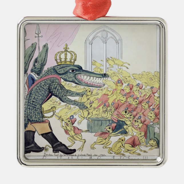 The Corsican Crocodile Metal Tree Decoration (Front)