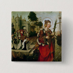 The Cortege of the Relics of St. Auta 15 Cm Square Badge