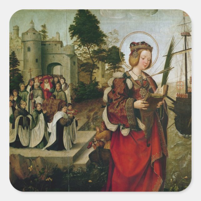 The Cortege of the Relics of St. Auta Square Sticker (Front)