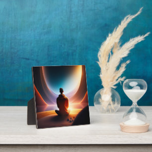 The Cosmic Buddha   Tabletop Art Plaque