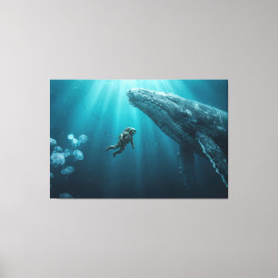 The Cosmic Pilgrimage in the Starry Cathedral Canvas Print