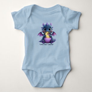 The Cosmic Star-Catcher Dragon Baby Bodysuit